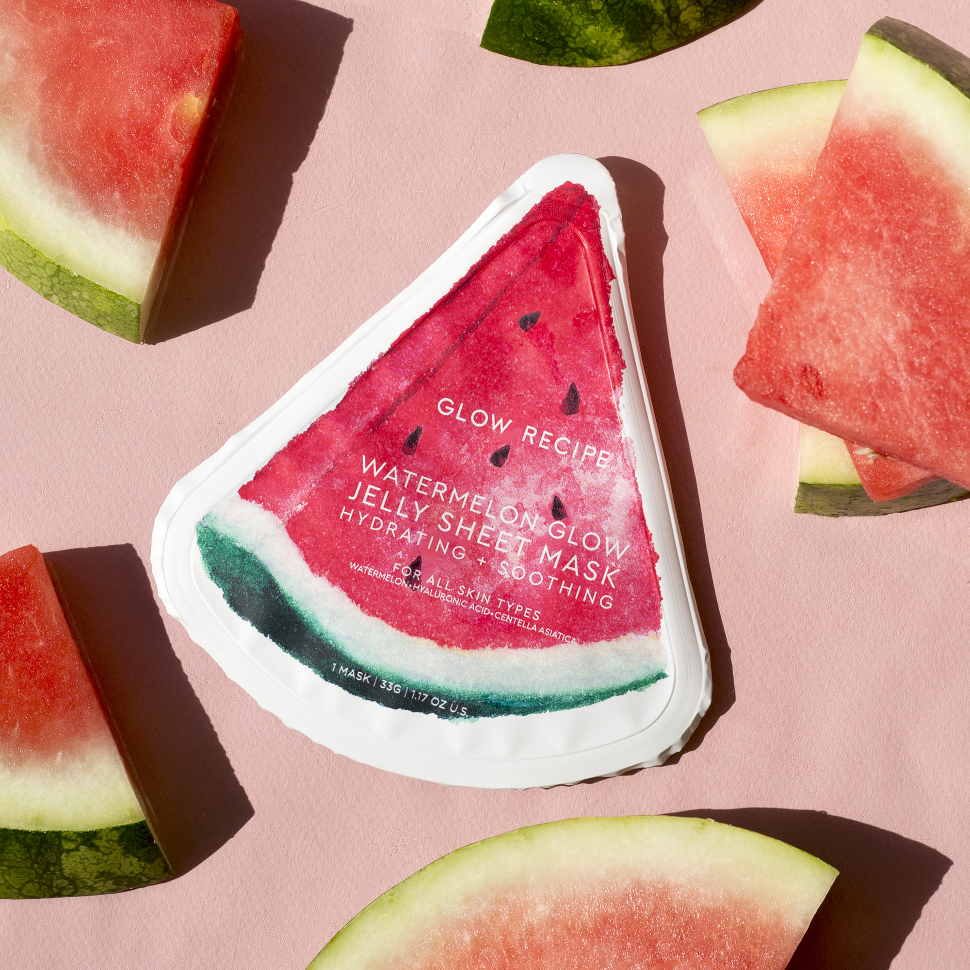 WATERMELON GLOW HYDRATING & SOOTHING JELLY SHEET MASK (MASCARILLA DE HIDROGEL)